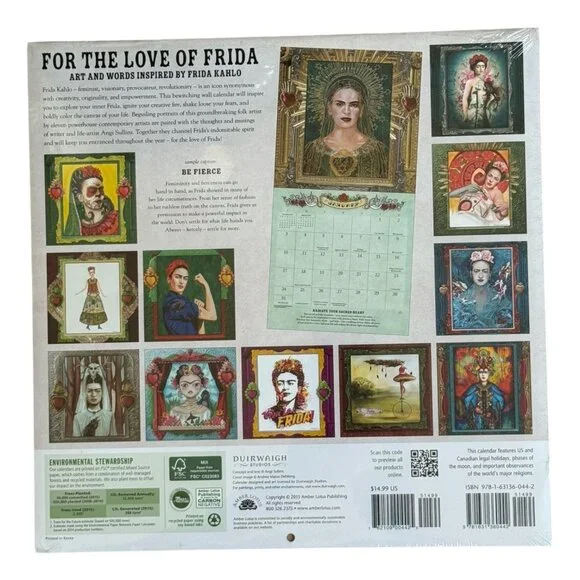 For The Love Of Frida 2016 Calendar of Art & Words Inspired by Frida Kahlo - Picture 2 of 2